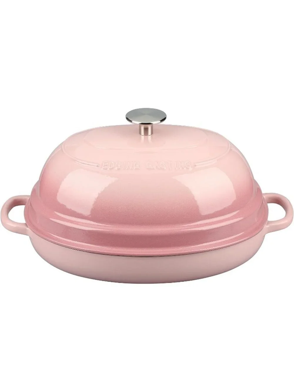 Pink 6QT Oval Cast Iron Dutch Oven Pot with Lid Bread Dutch Oven Baking Pan